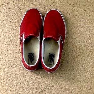 Vans racing red slip-on (9.5 mens)